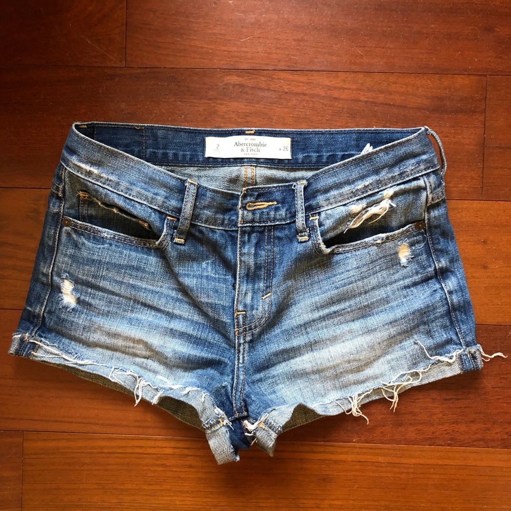 Abercrombie and Fitch High Rise Denim Shorts